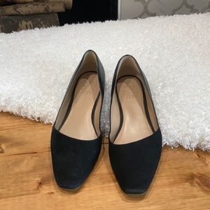 Black leather & suede flats sz.7